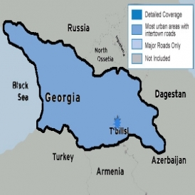 نقشه راهها و شهرهای گرجستان