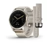 epix Pro (Gen 2) – Sapphire Edition | 42 mm Soft Gold with Cream Heathered Nylon Band