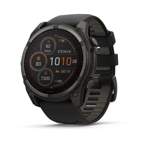 fenix 8 – 51 mm, Solar, Sapphire Sapphire, Carbon grey DLC titanium with Black/pebble grey