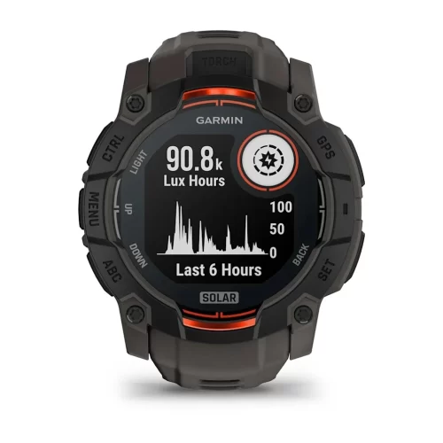 Instinct 3 – 50 mm, Solar Black with Charcoal Band